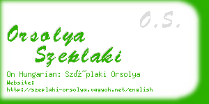 orsolya szeplaki business card